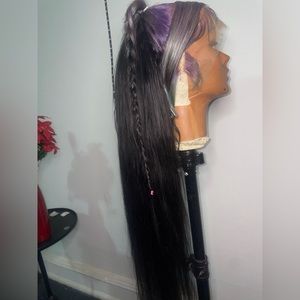 “Lux” human wig pre-plucked frontal